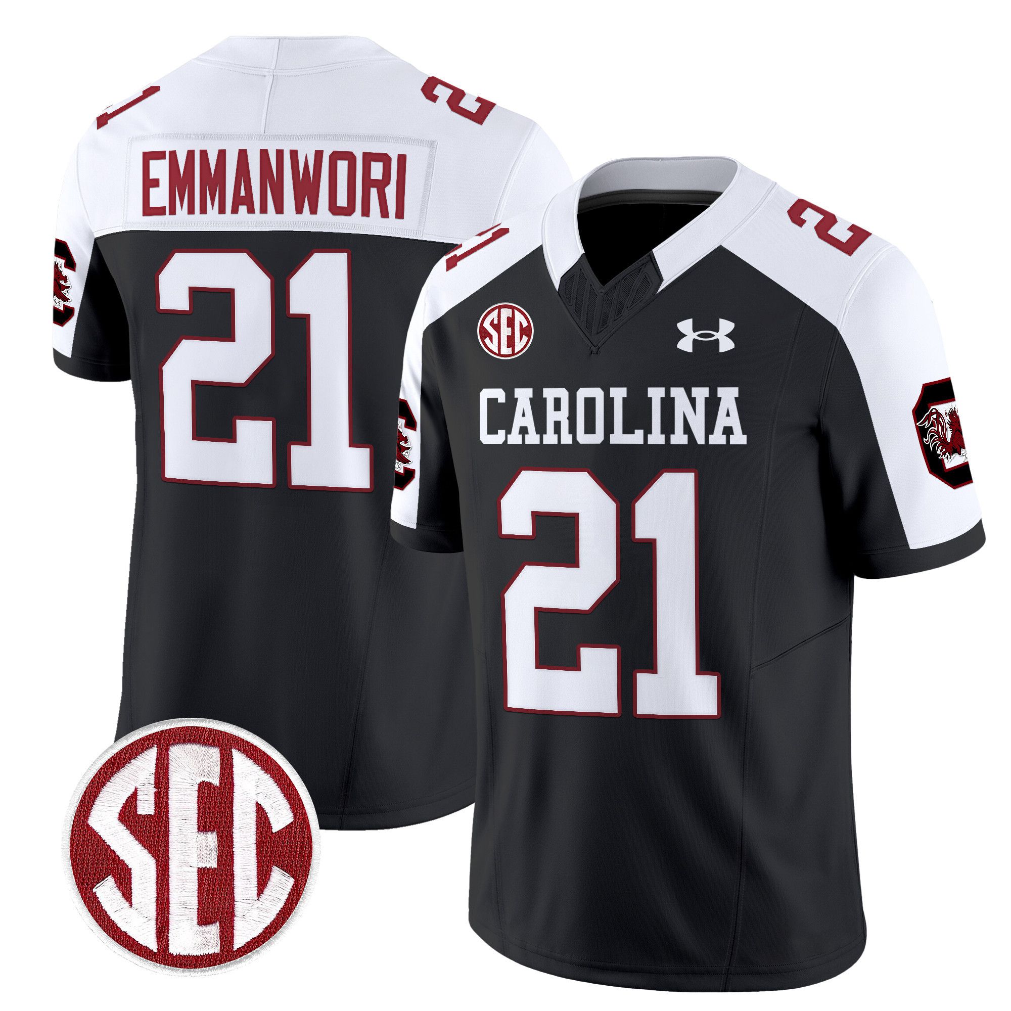 Men South Carolina Gamecocks #21 Emmanwori Black 1980 Throwback Vapor Limited 2024 NCAA Jersey style 1